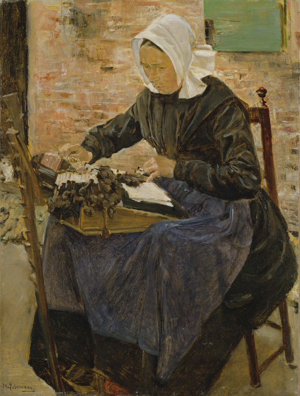 Una encajera holandesa, 1881 de Max Liebermann