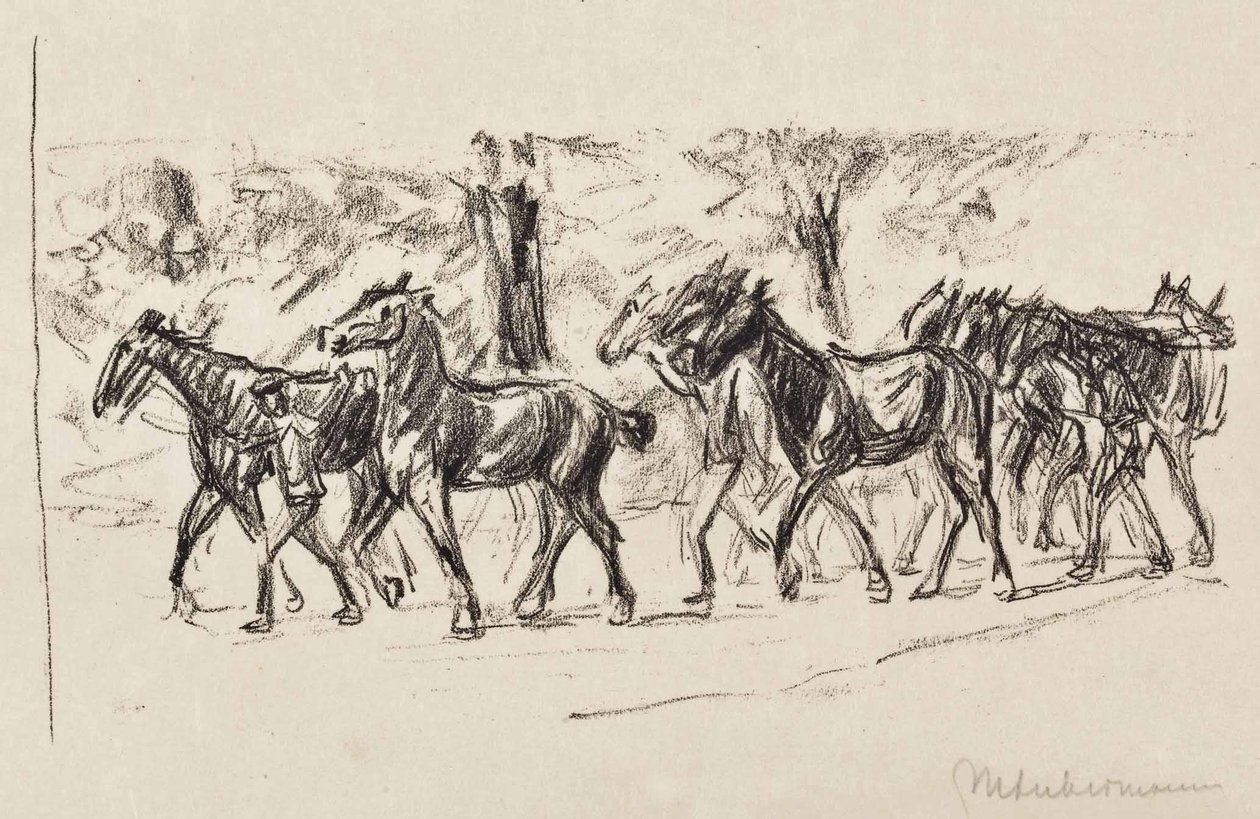 Caballos guiados de Max Liebermann