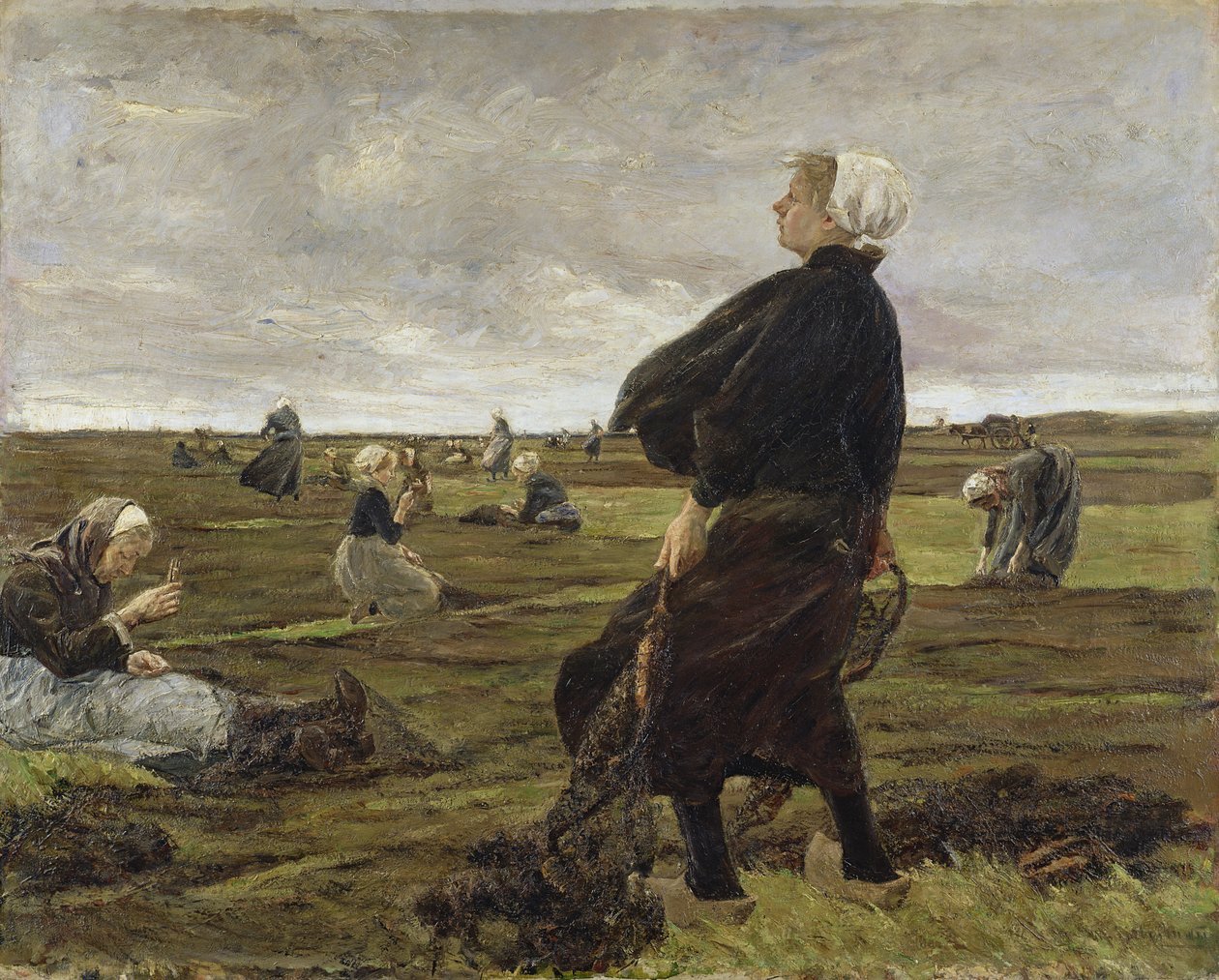 Reparando las redes, 1889 de Max Liebermann