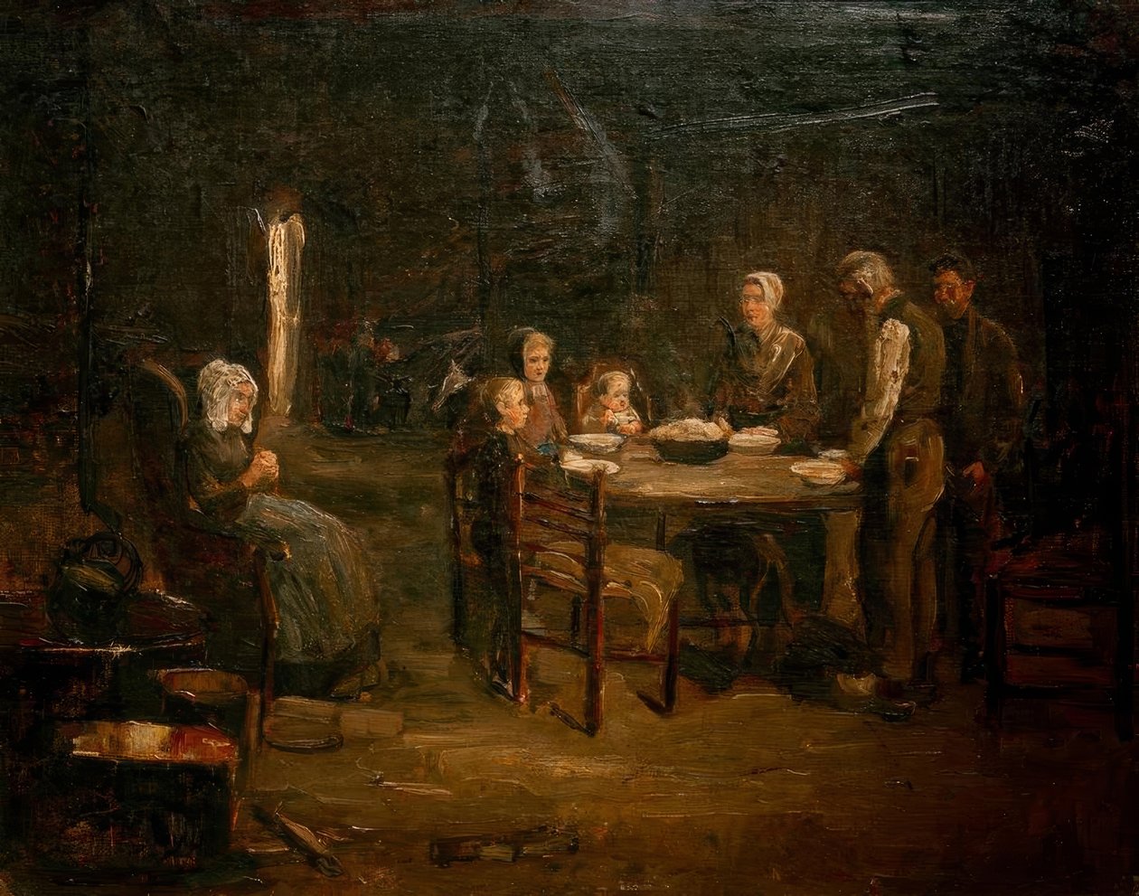 Estudio para la oración de la mesa de Max Liebermann