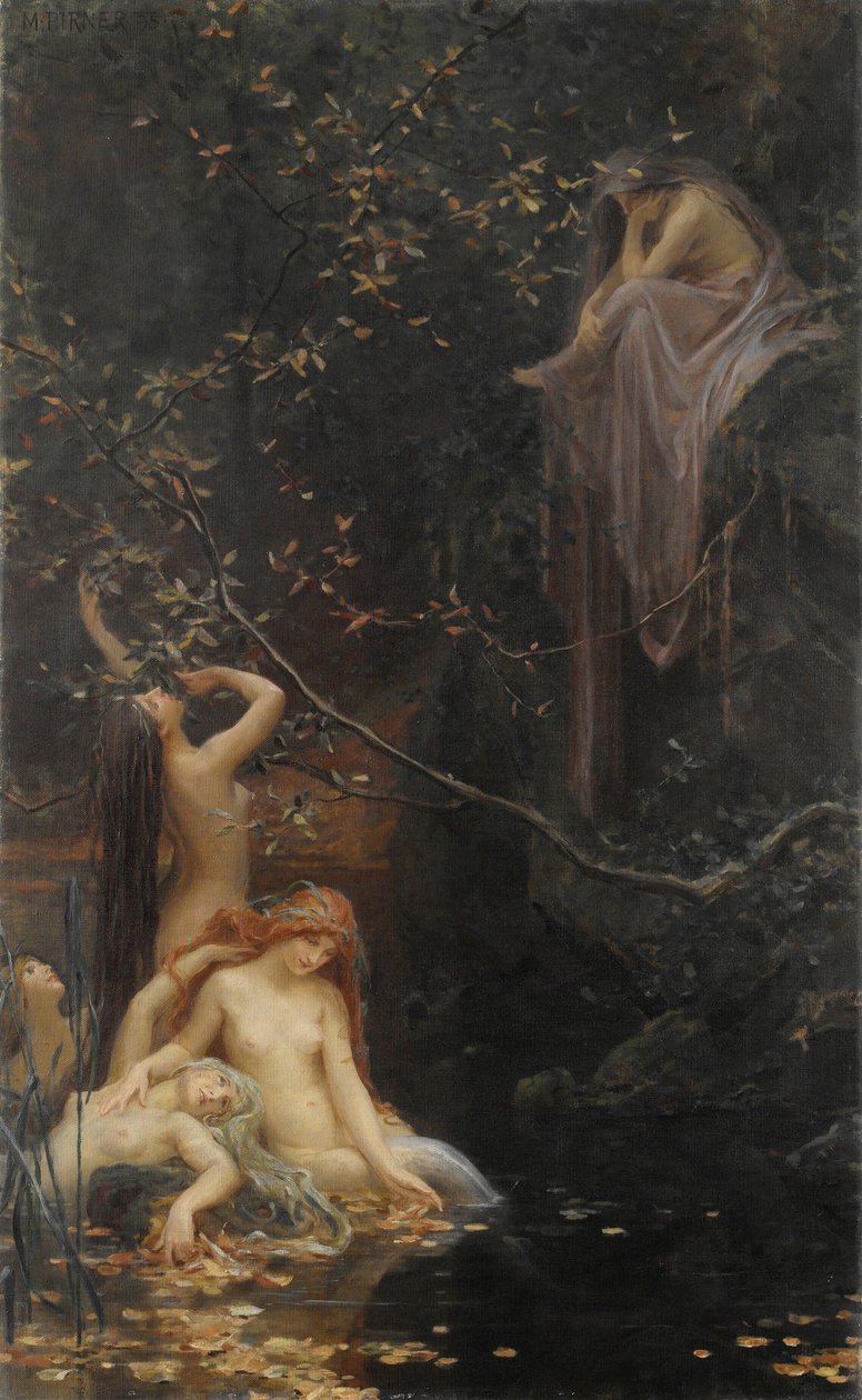 Hadas junto al arroyo de Max Pirner