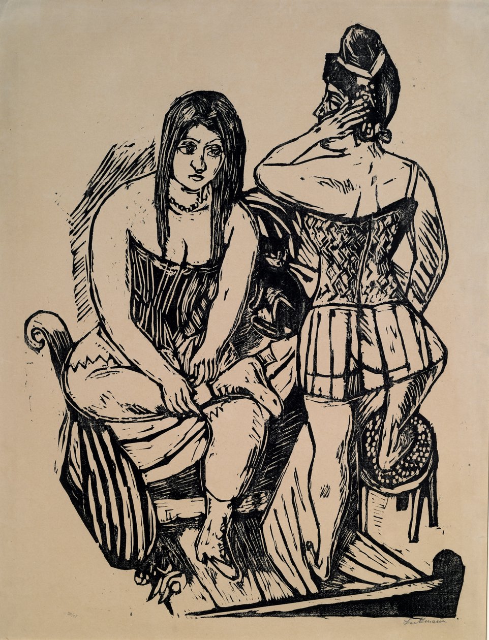En el aseo de Max Beckmann