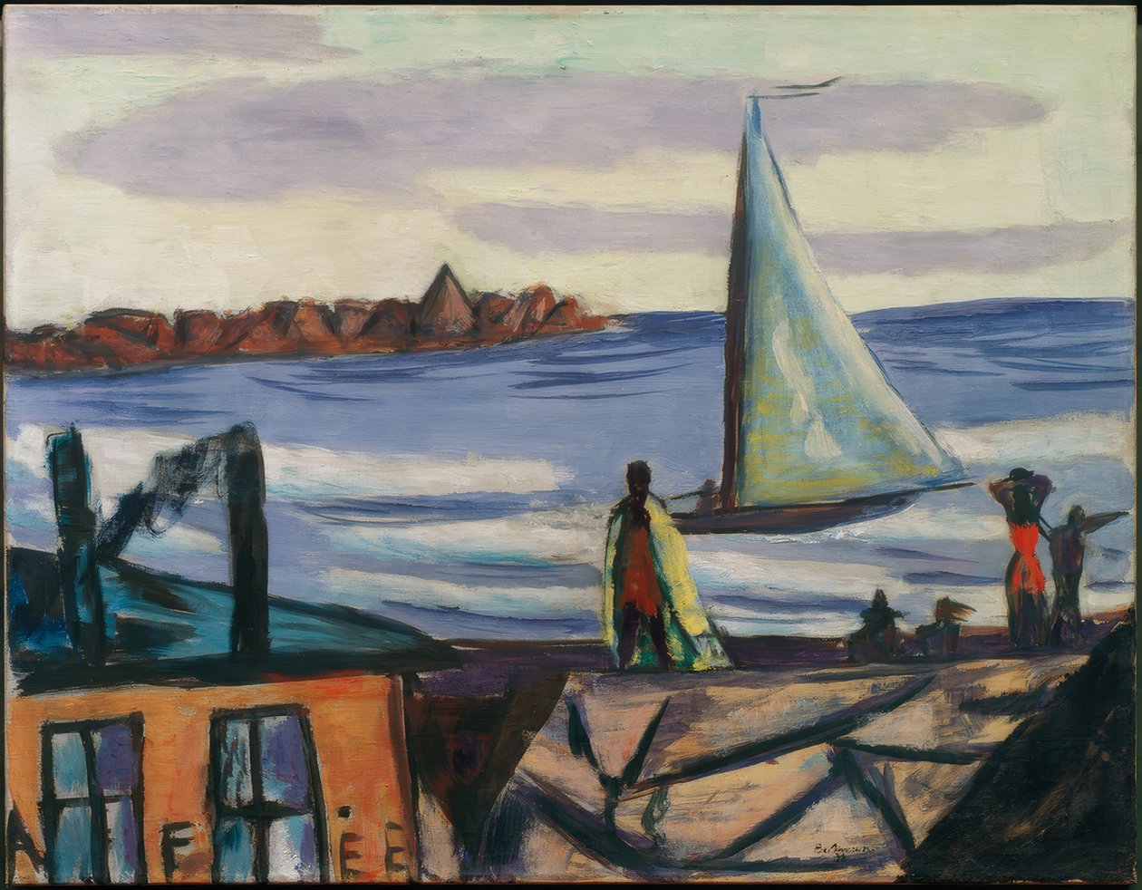 Vista del baño en Bandol de Max Beckmann