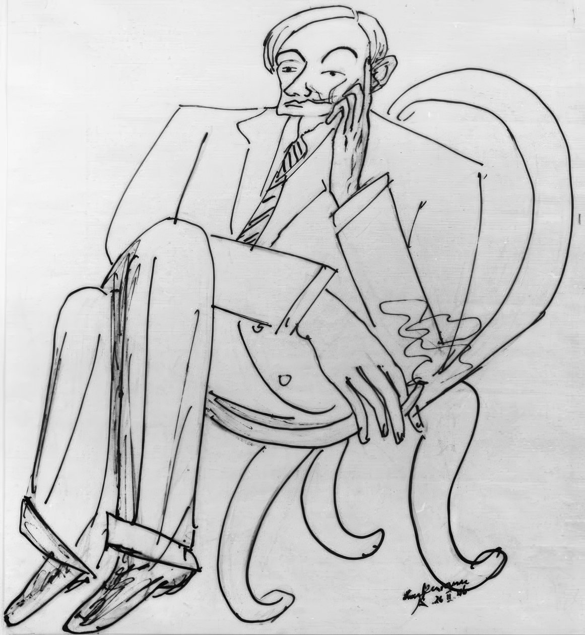 Retrato de Friedrich Vordemberge-Gildewart de Max Beckmann