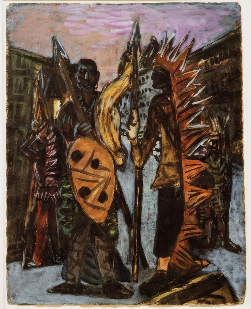 Niños jugando a los indios de Max Beckmann