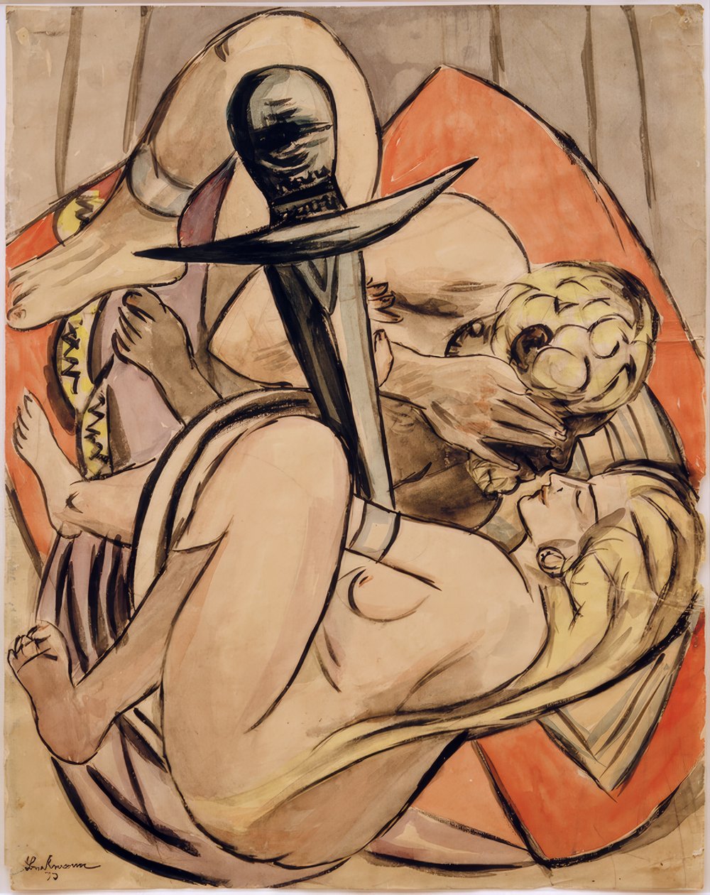 Hermano y hermana de Max Beckmann