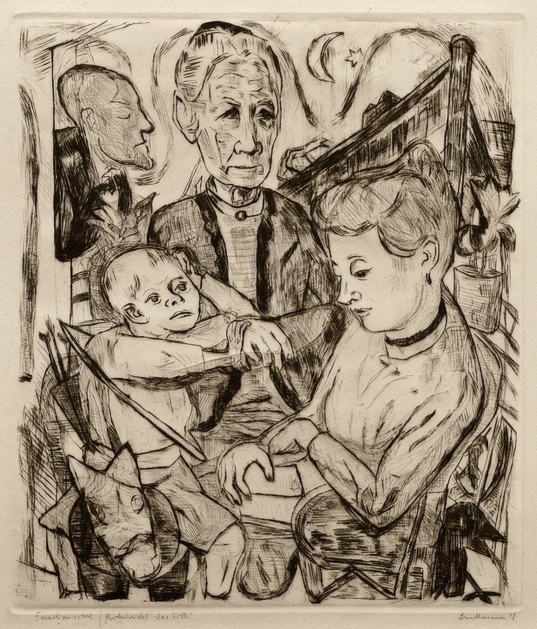 Escena familiar de Max Beckmann