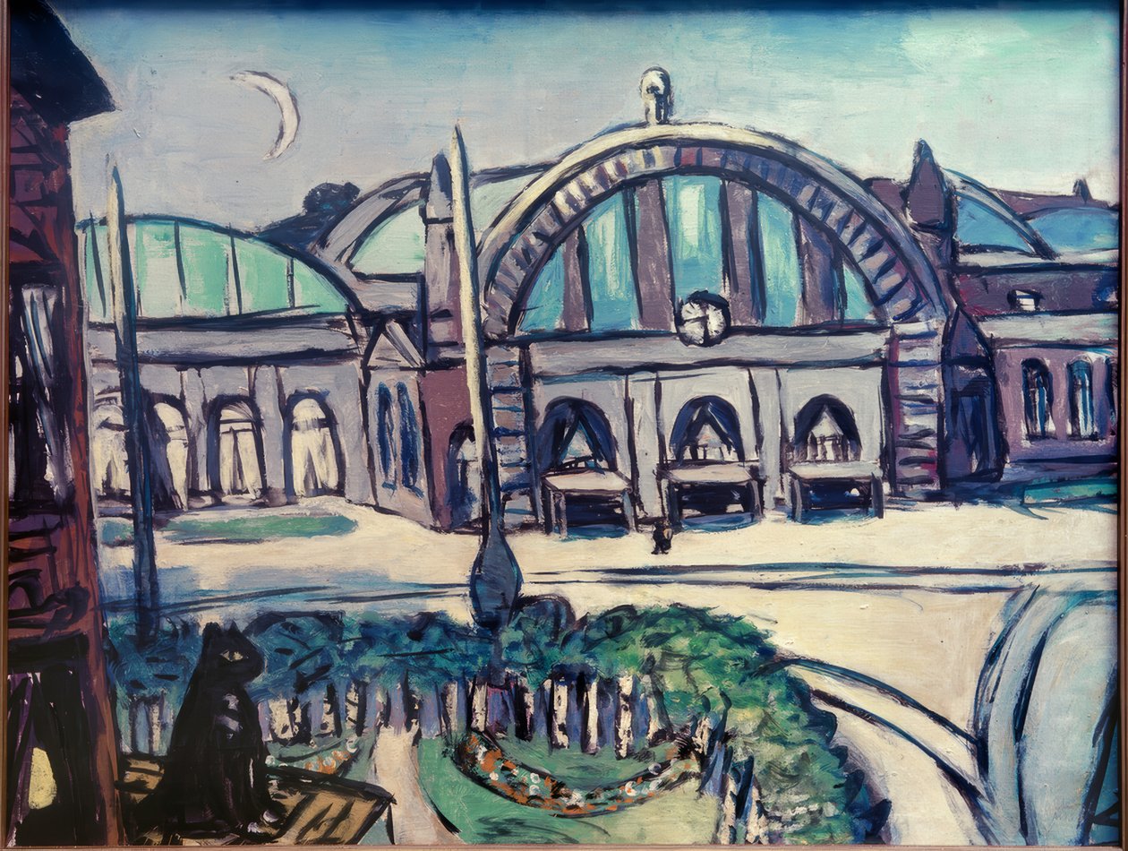 Estación central de Frankfurt de Max Beckmann