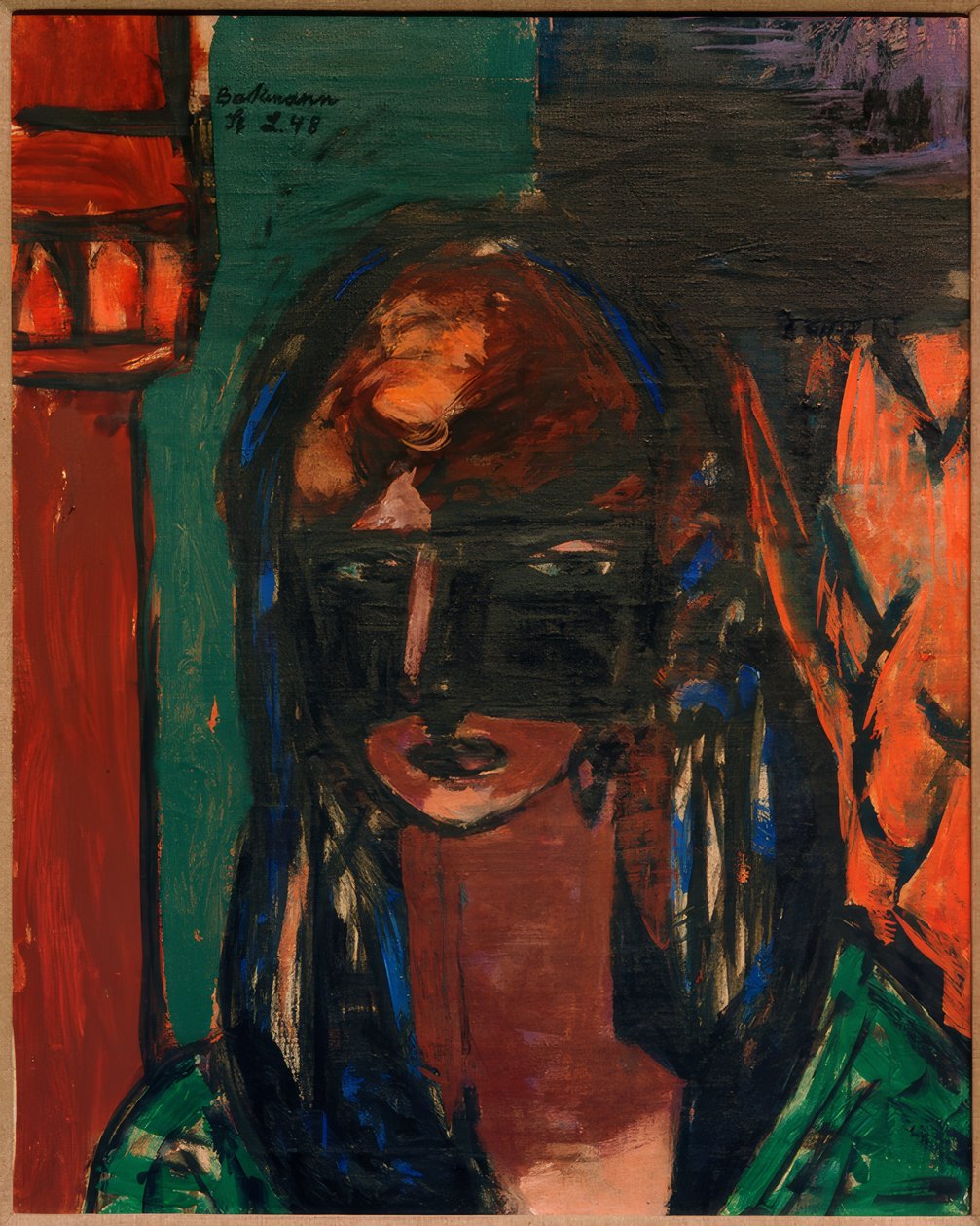 Mujer con máscara de Max Beckmann