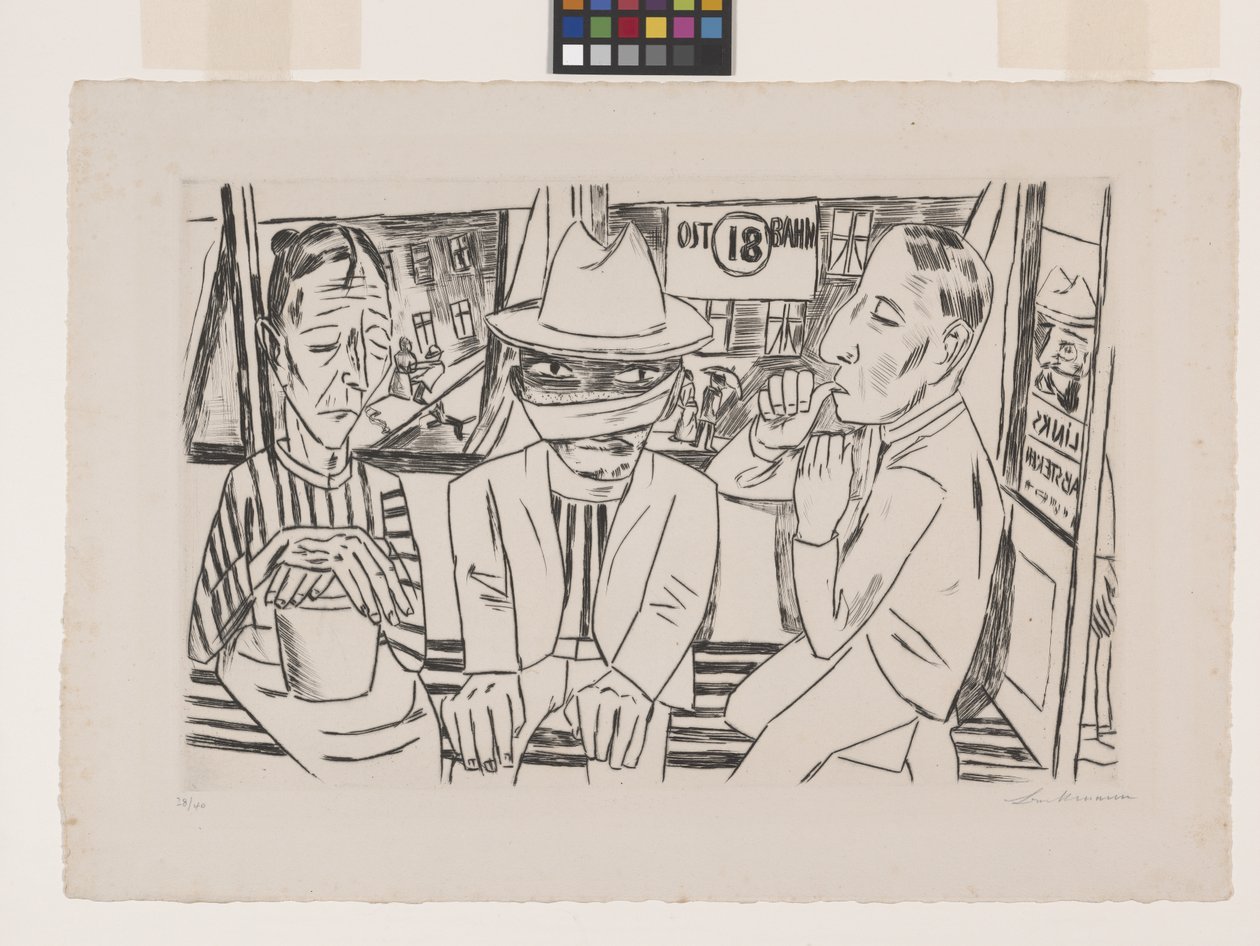 En el tranvía de Max Beckmann