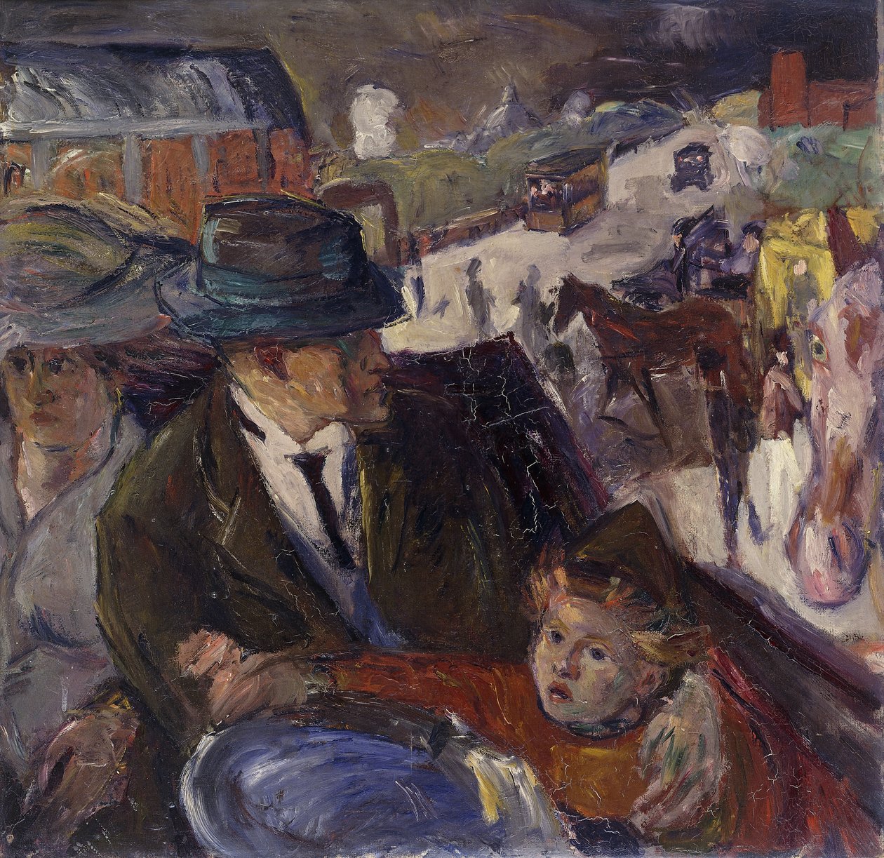 En el coche; Im Auto de Max Beckmann