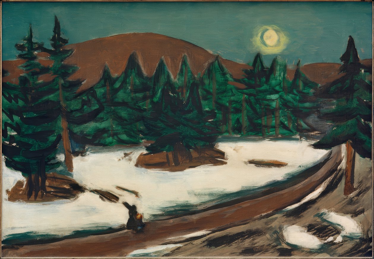 Paisaje lunar en la montaña con nieve de Max Beckmann