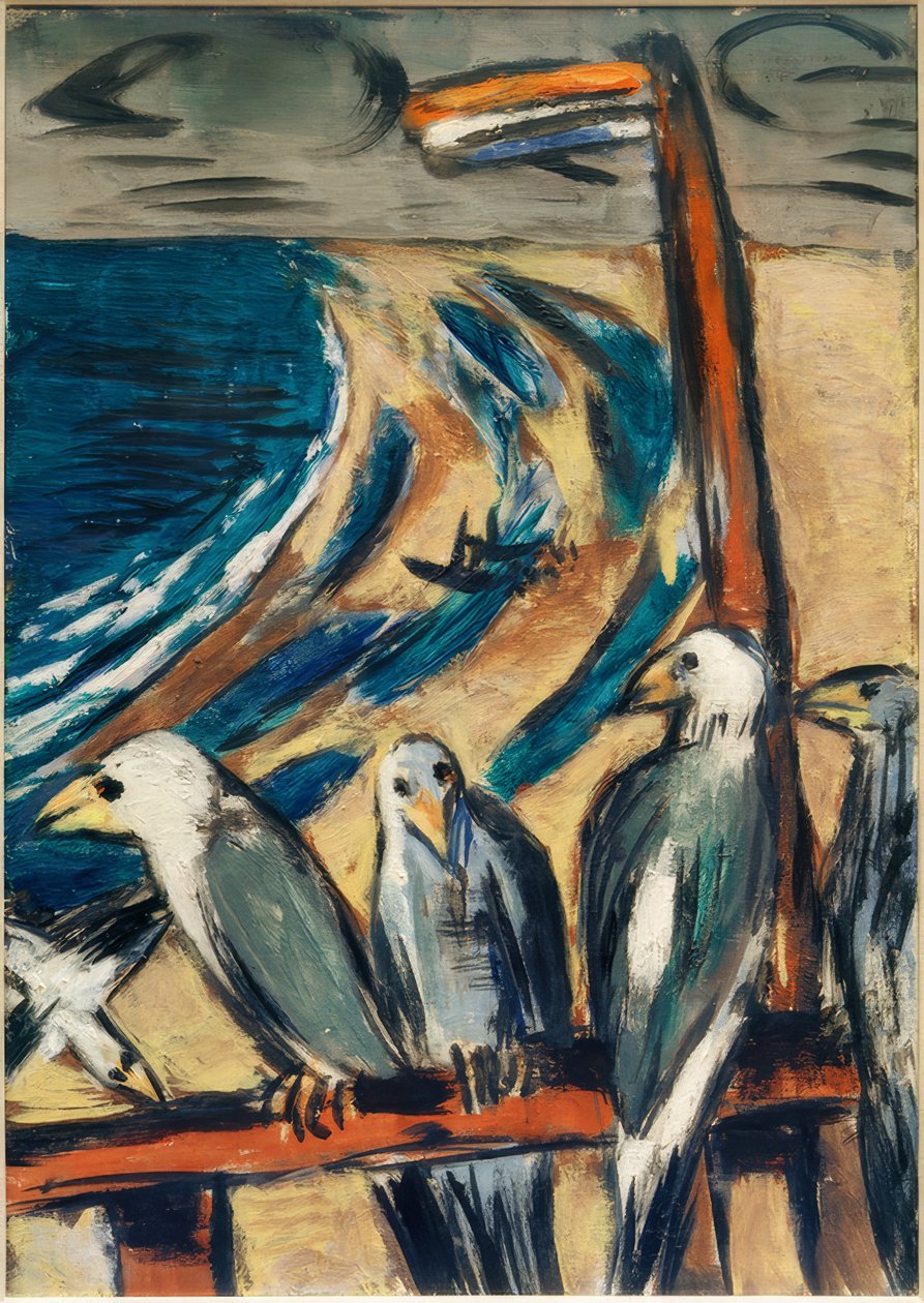 Gaviotas en la tormenta de Max Beckmann