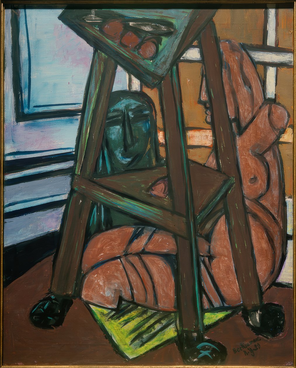 Estudio de plástico (Rincón del taller) de Max Beckmann
