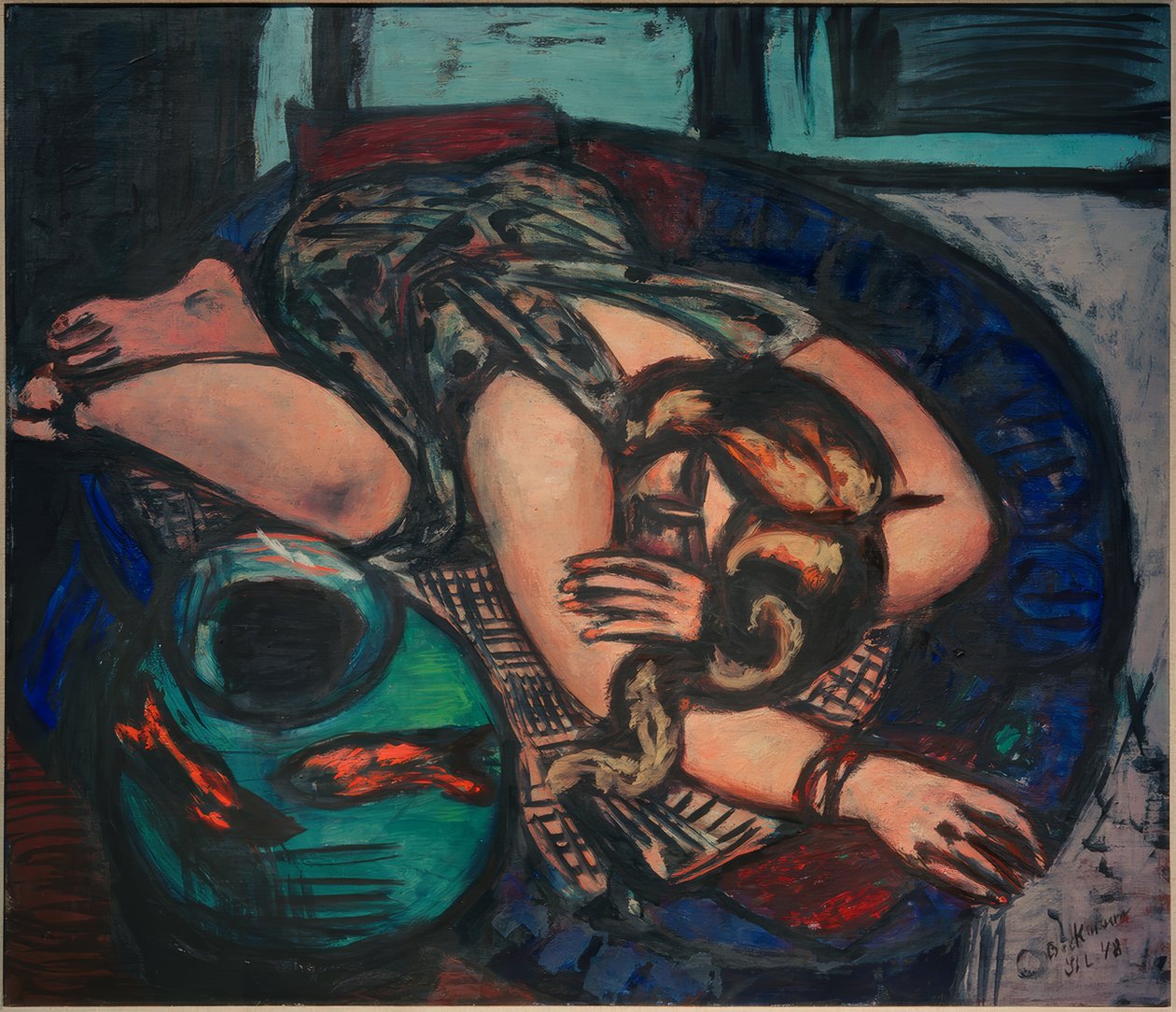 Chica descansando de Max Beckmann
