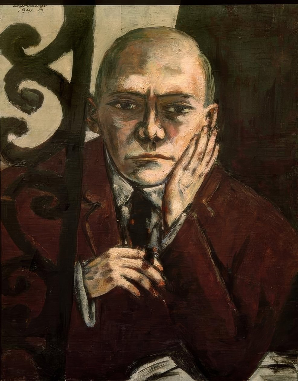 Autorretrato en el bar de Max Beckmann