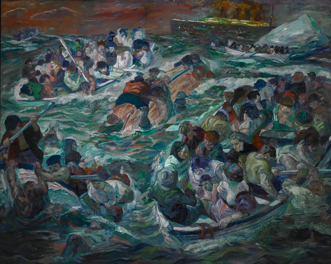 Hundimiento del Titanic de Max Beckmann