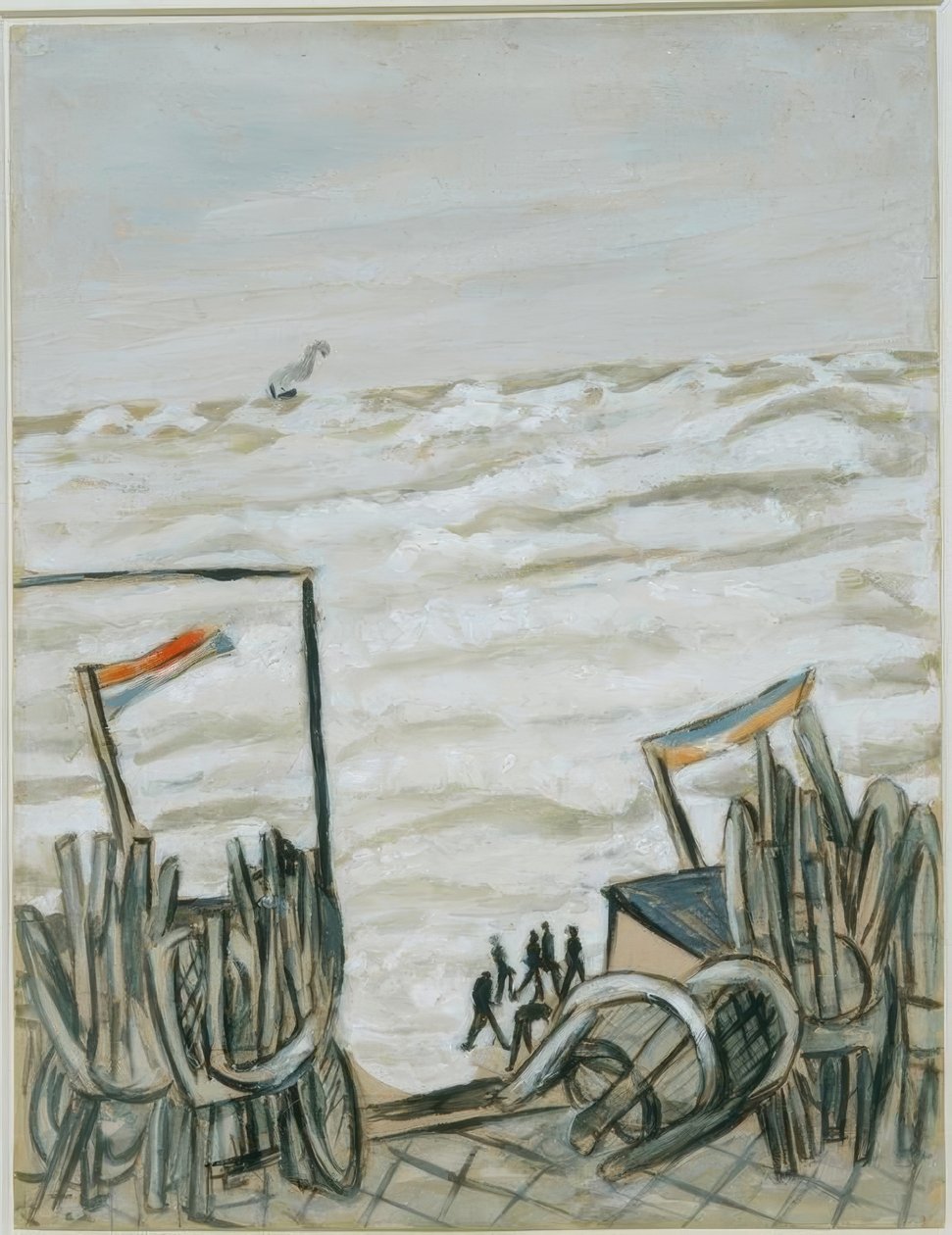 Playa con marea alta de Max Beckmann
