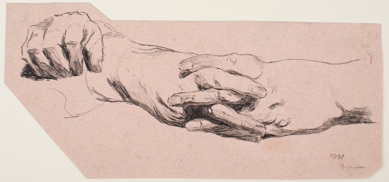 estudio de manos de Max Beckmann