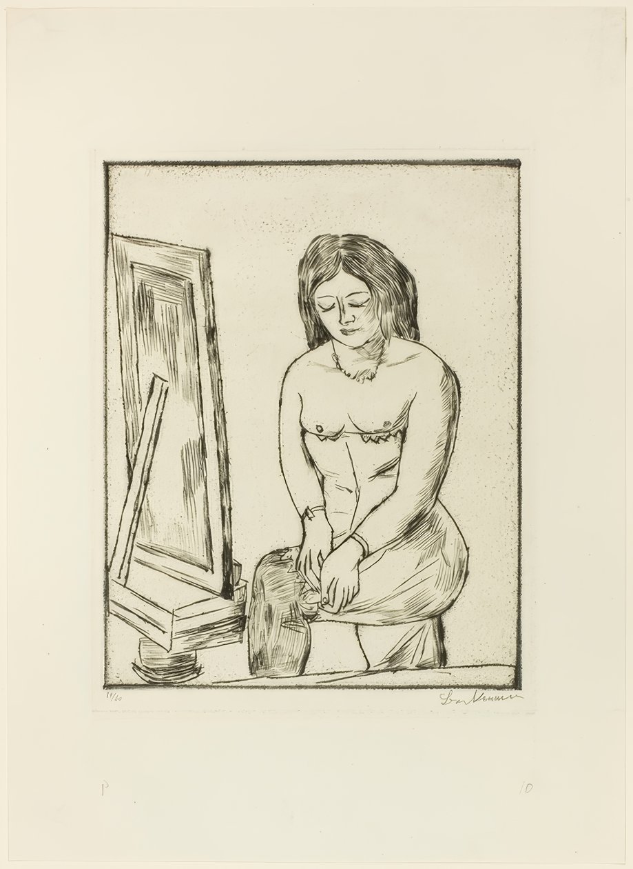 Toilette (Antes del Espejo) de Max Beckmann
