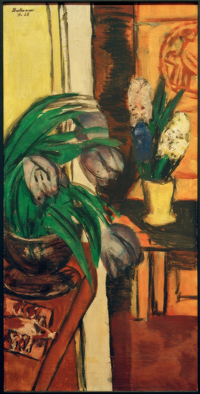 Tulipanes violetas de Max Beckmann