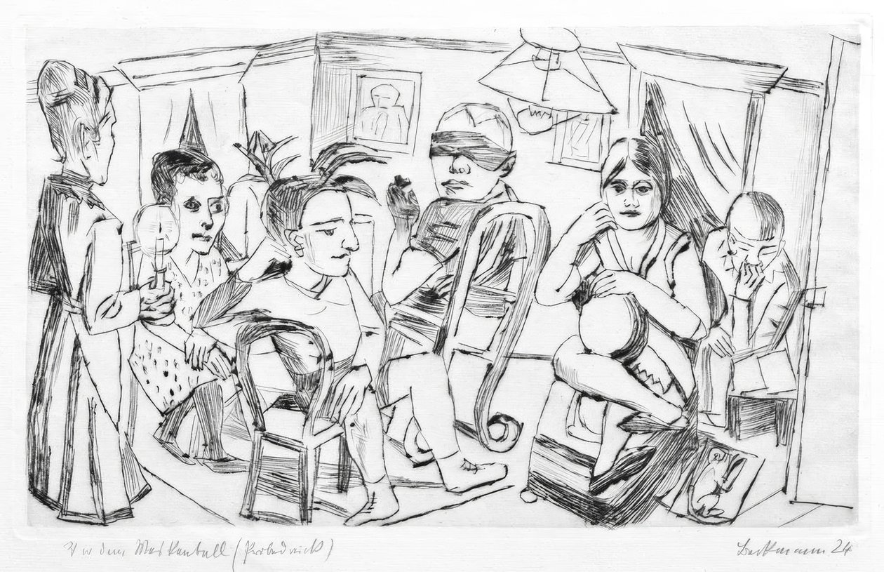 Antes del Baile de Máscaras de Max Beckmann