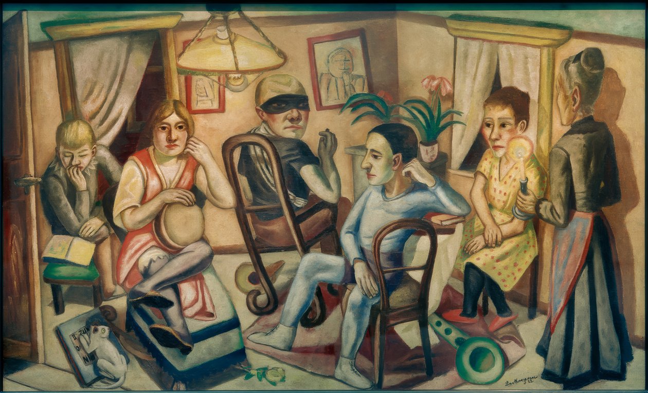 Antes del baile de máscaras de Max Beckmann