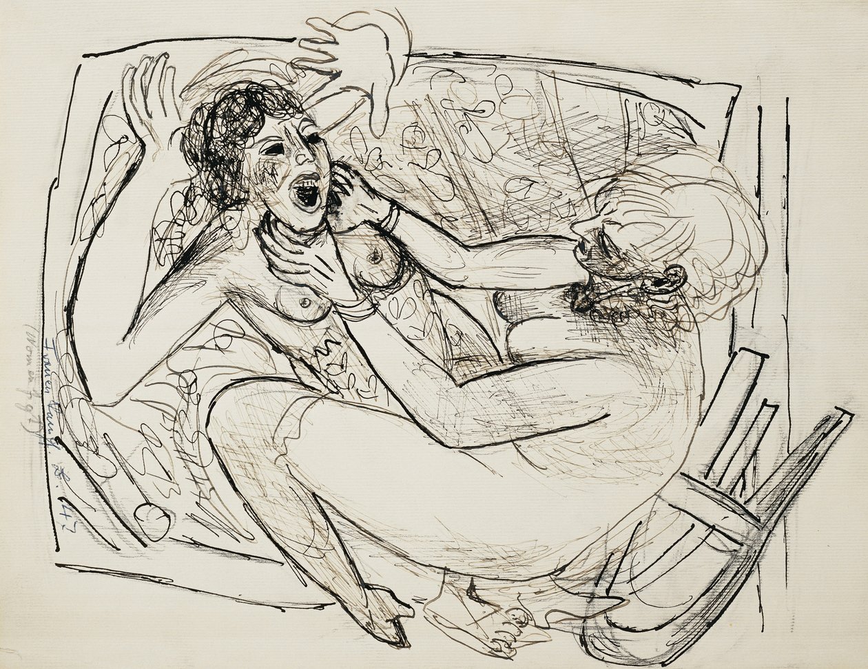 Las mujeres luchan de Max Beckmann