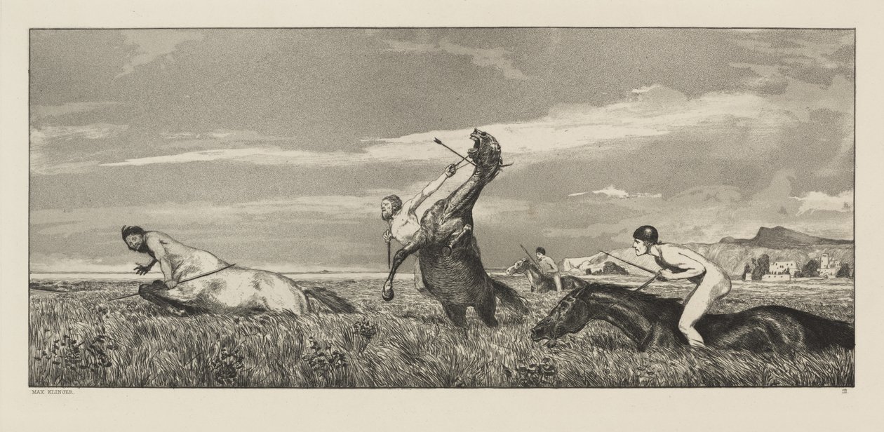 Intermezzi, Opus IV, Bl. 3: Centauro Perseguido de Max Klinger