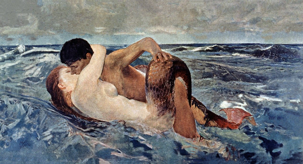 Tritón y sirena de Max Klinger