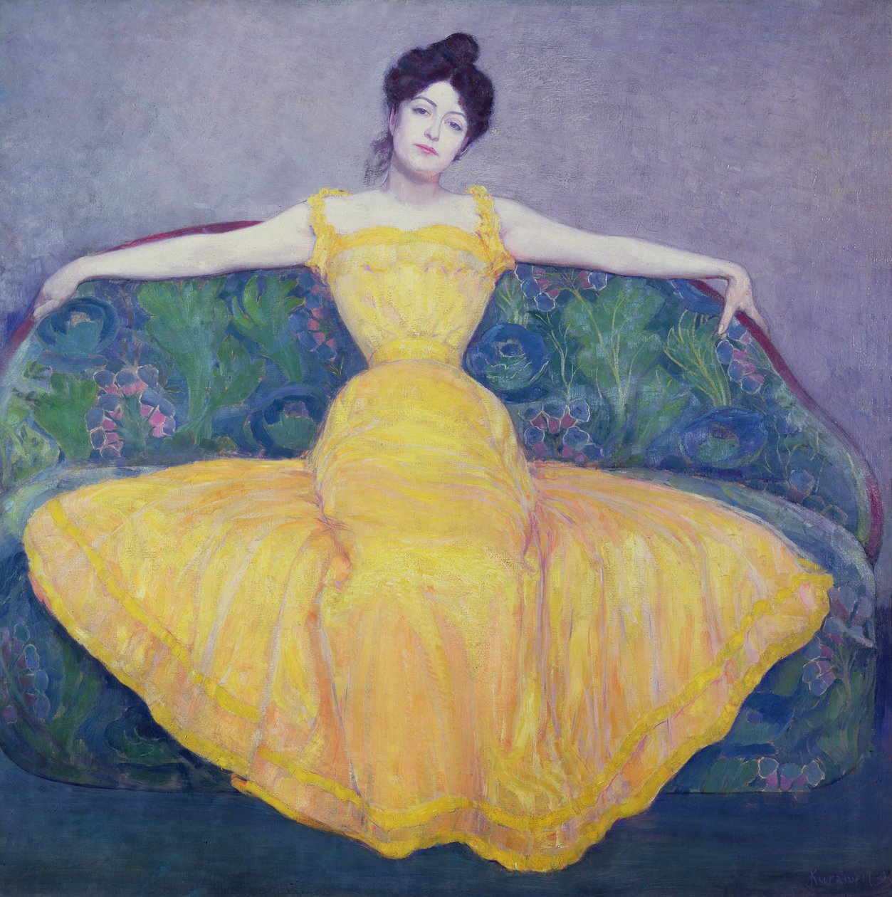 Dama con vestido amarillo de Max Kurzweil