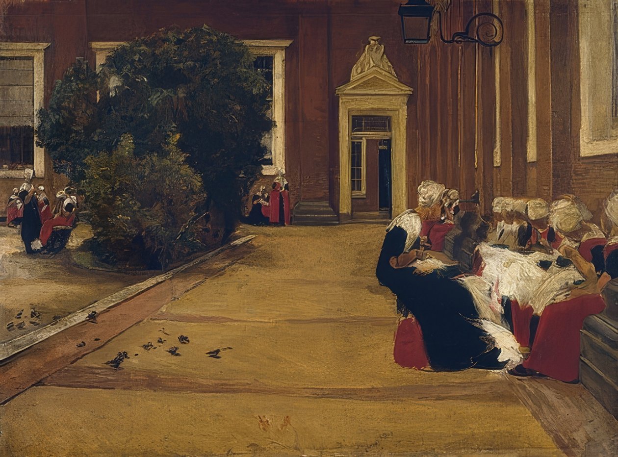 Niña huérfana de Ámsterdam (Estudio). 1876 de Max Liebermann