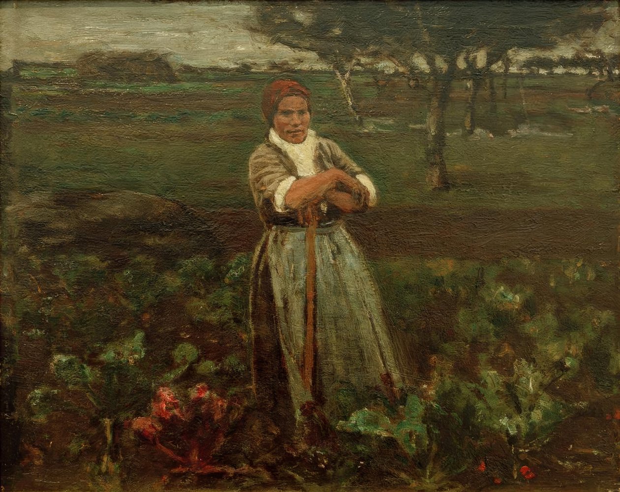 Trabajadora en el campo de remolachas de Max Liebermann