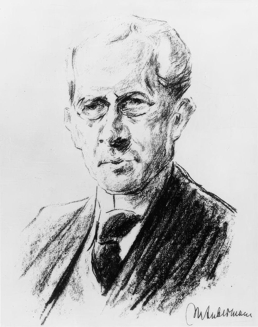 Arno Holz / Litografía de Max Liebermann de Max Liebermann