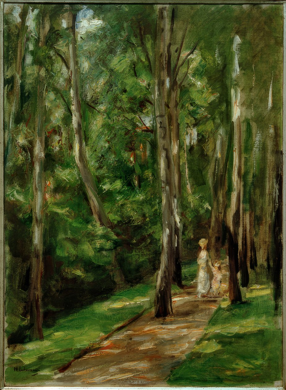 Camino de abedules en Wannsee hacia el oeste de Max Liebermann