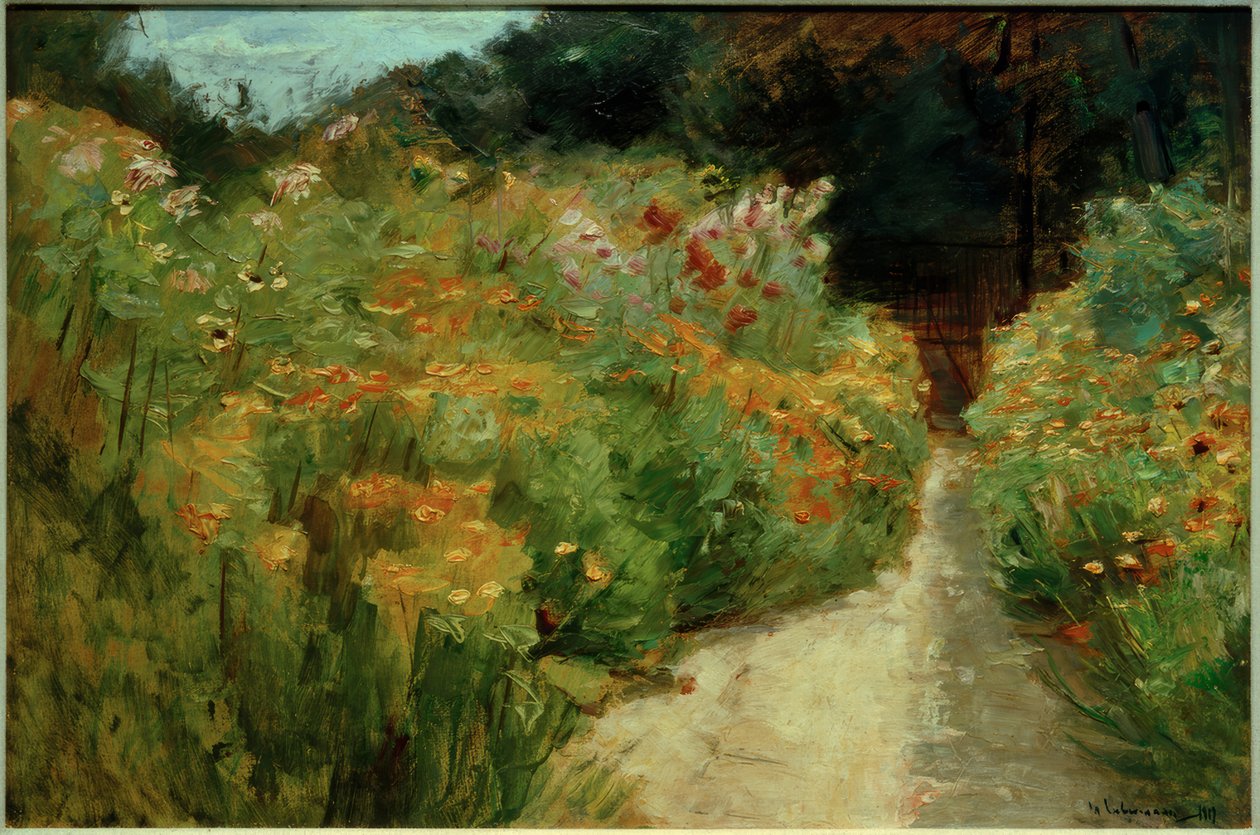 Plantas con flores en el jardín de Wannsee de Max Liebermann