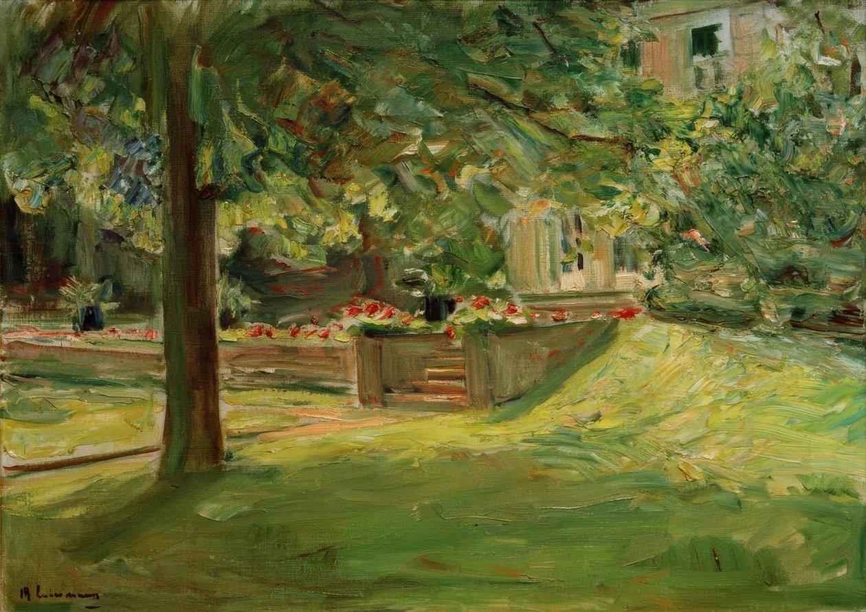 La terraza de flores hacia el suroeste / Jardín de Wannsee de Max Liebermann
