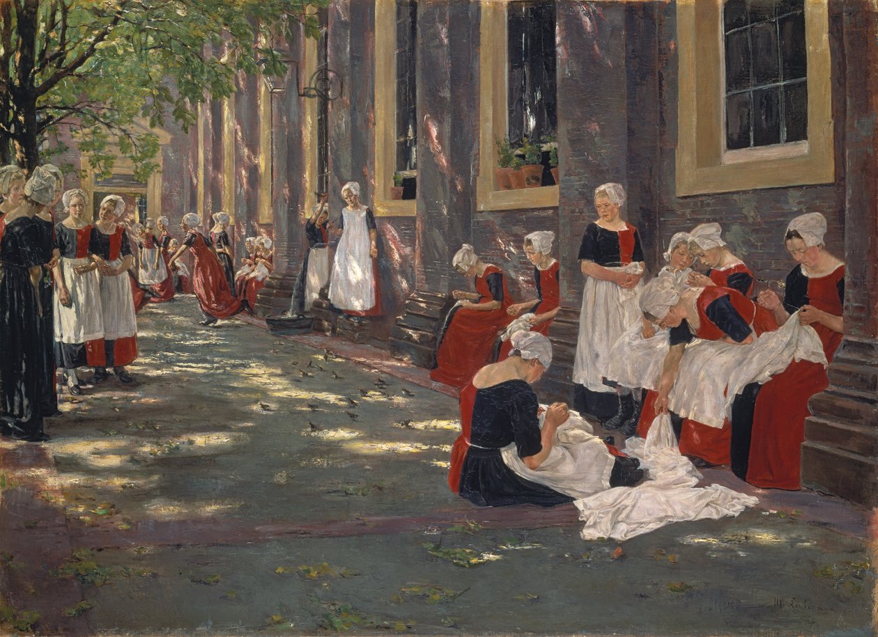 Período libre en el orfanato de Ámsterdam de Max Liebermann