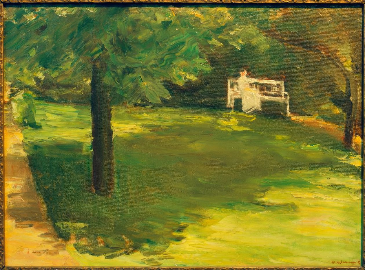 Banco de jardín bajo el castaño en el jardín de Wannsee de Max Liebermann