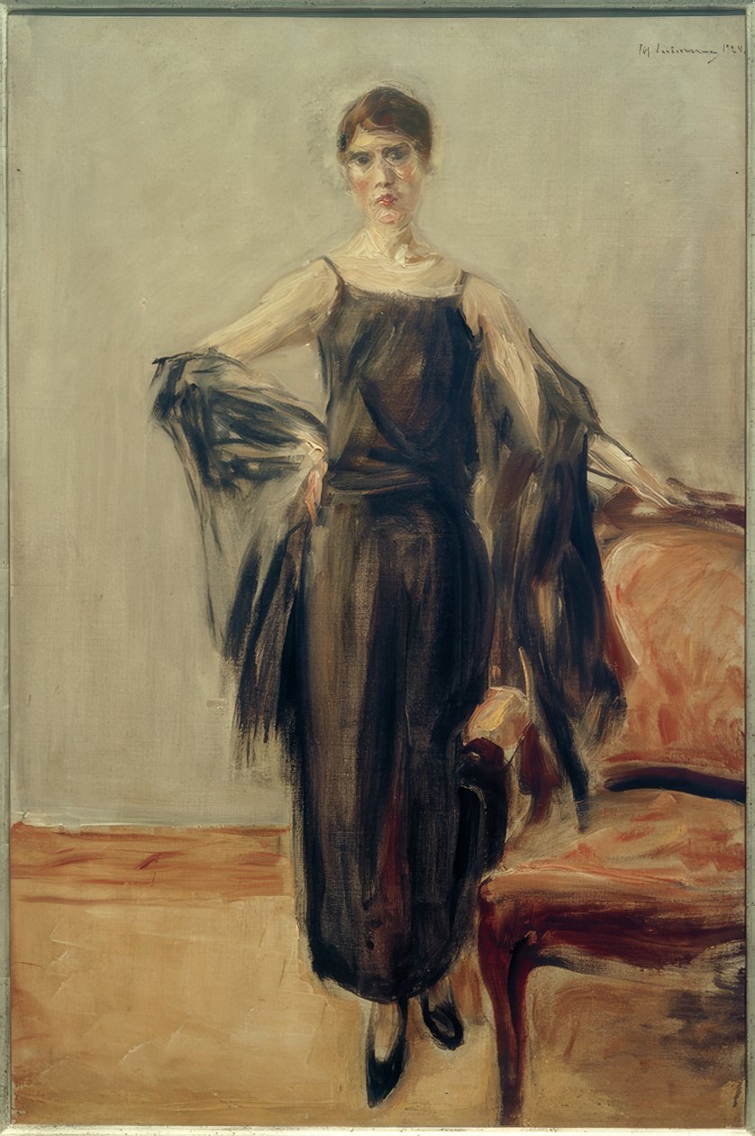 Genia Levine, de pie de Max Liebermann