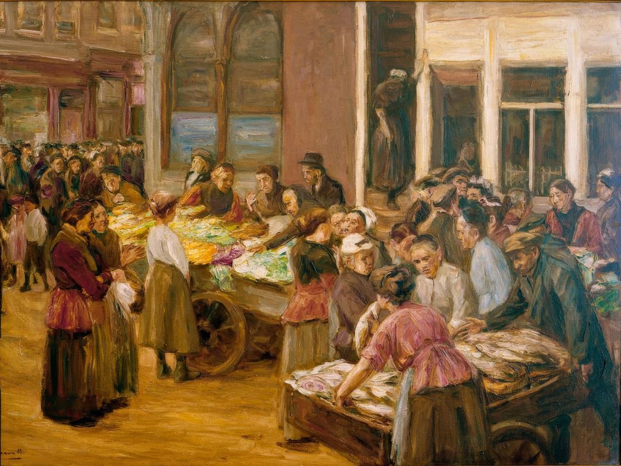 Calle judía en Ámsterdam de Max Liebermann