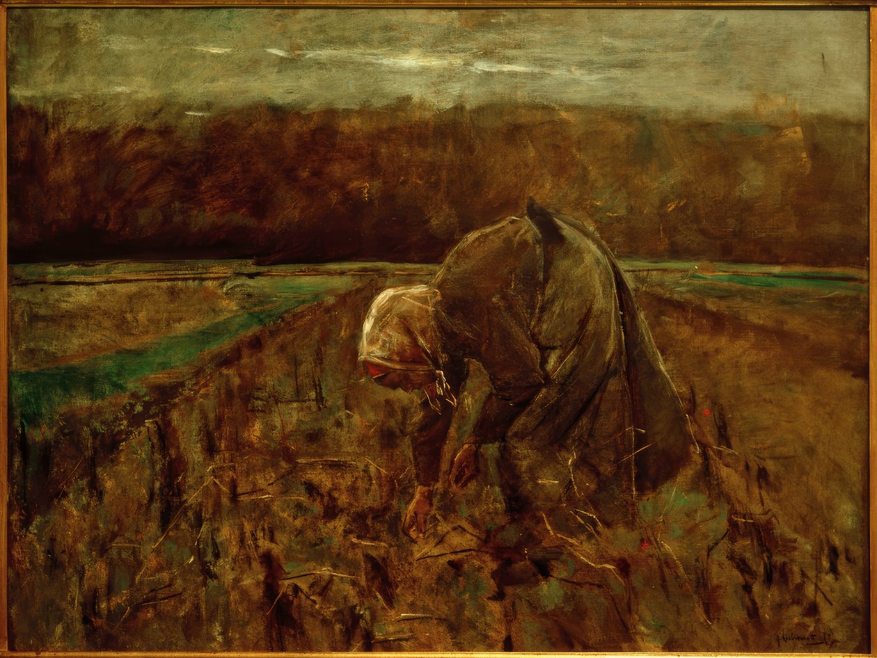 Recolectora de patatas de Max Liebermann