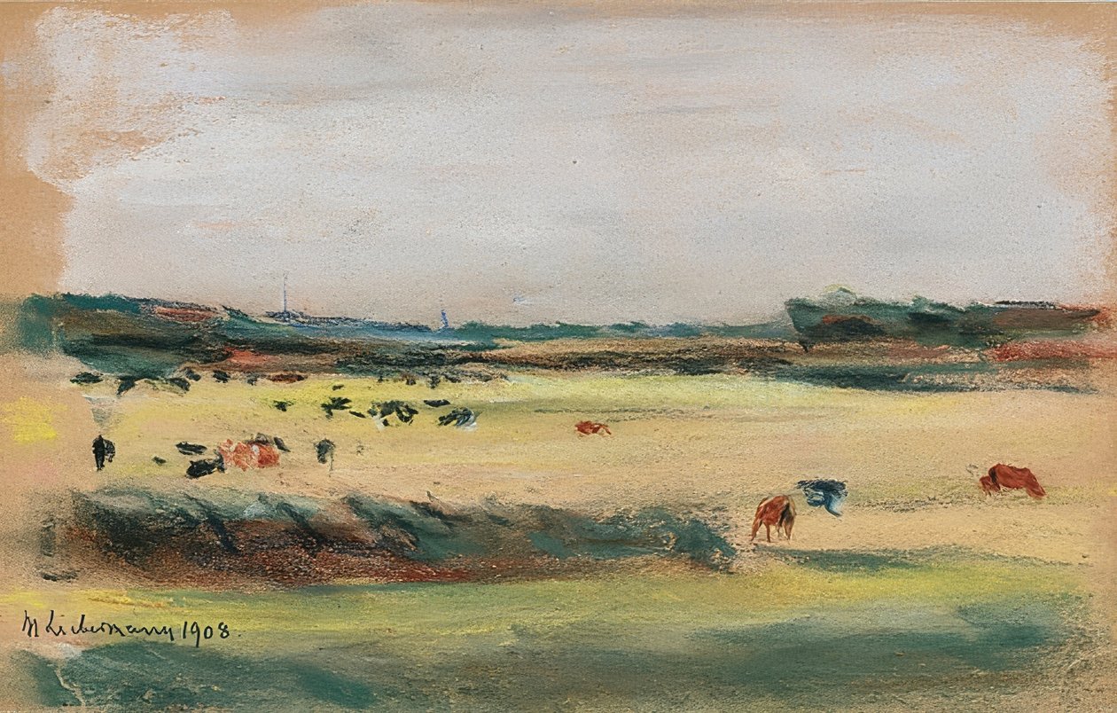 Paisaje con Vacas Pastando de Max Liebermann