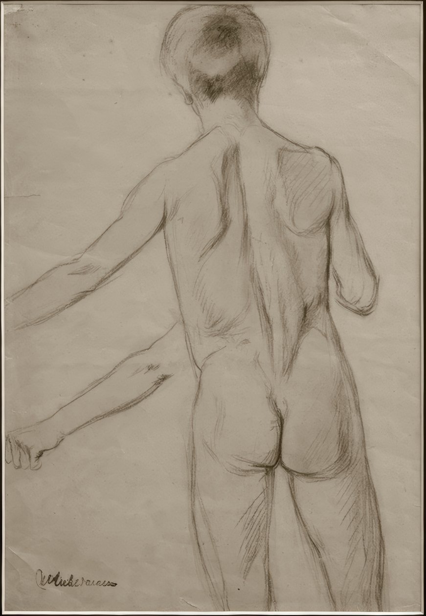 Estudio para el cuadro Niños bañándose de Max Liebermann