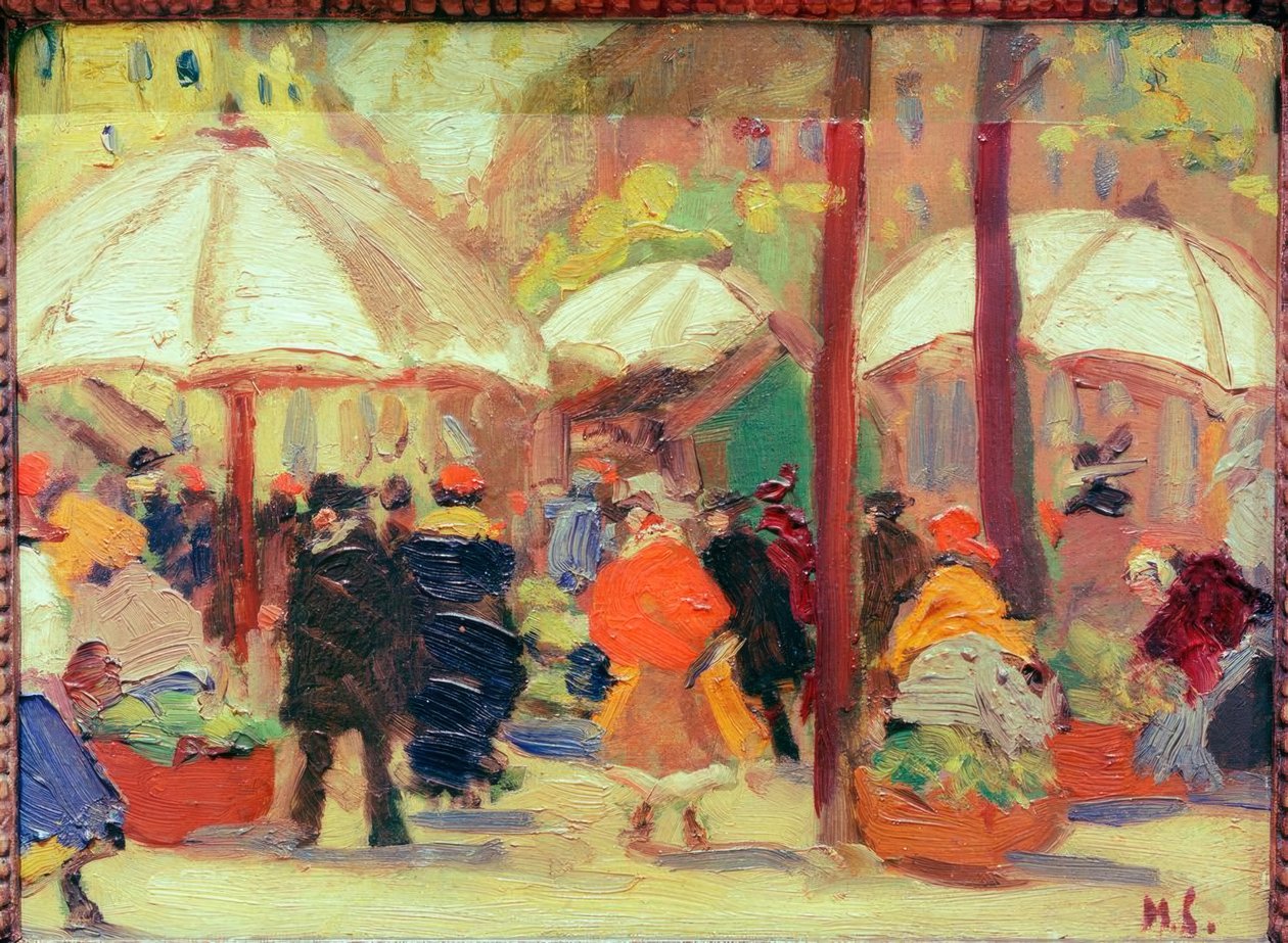 Plaza del mercado en Múnich de Max Liebermann