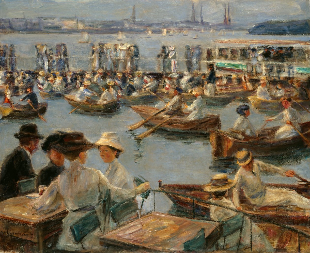 En el Alster en Hamburgo, 1910 de Max Liebermann