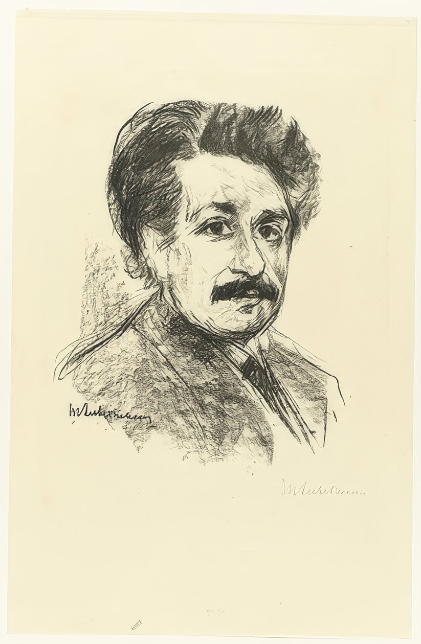 Retrato de Albert Einstein. 1925 de Max Liebermann