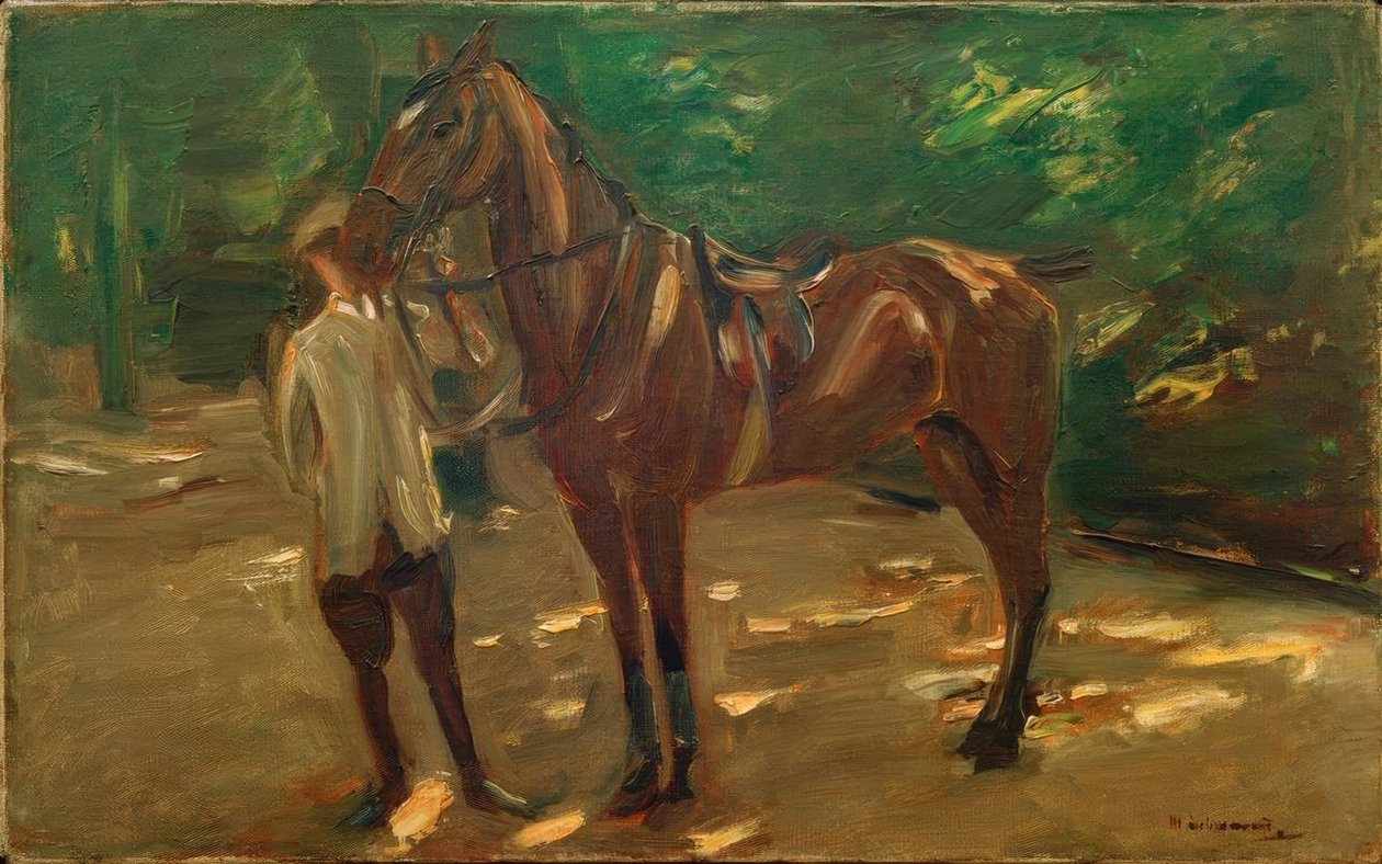 Mozo de cuadra con caballo de Max Liebermann