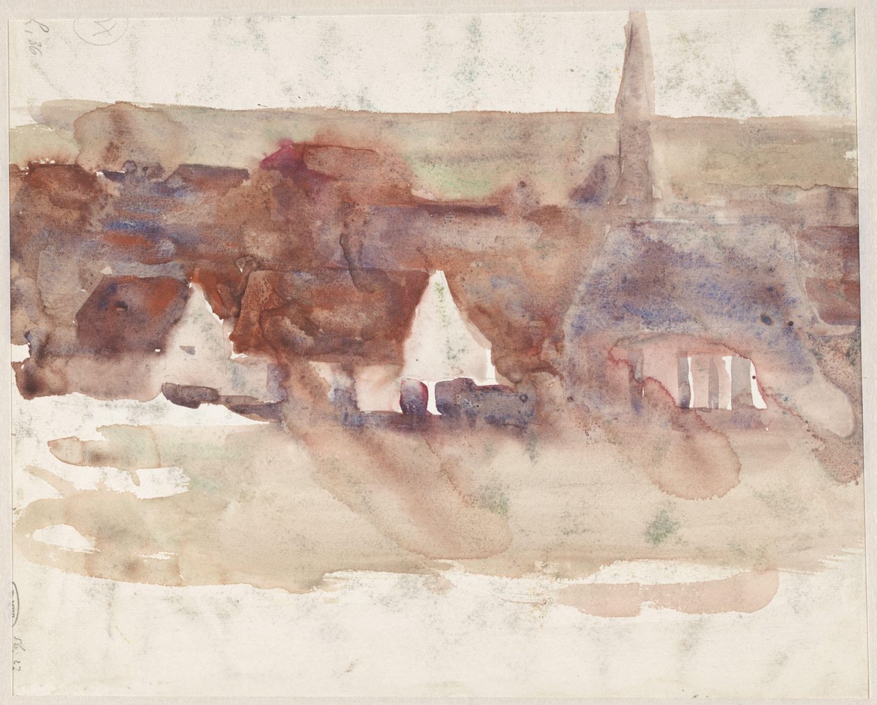 Boceto de un paisaje urbano de Max Liebermann