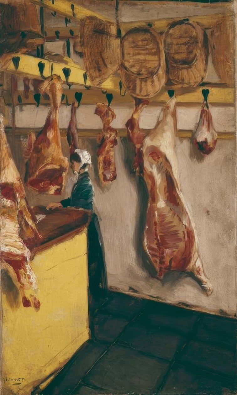 Carnicería en Dordrecht de Max Liebermann